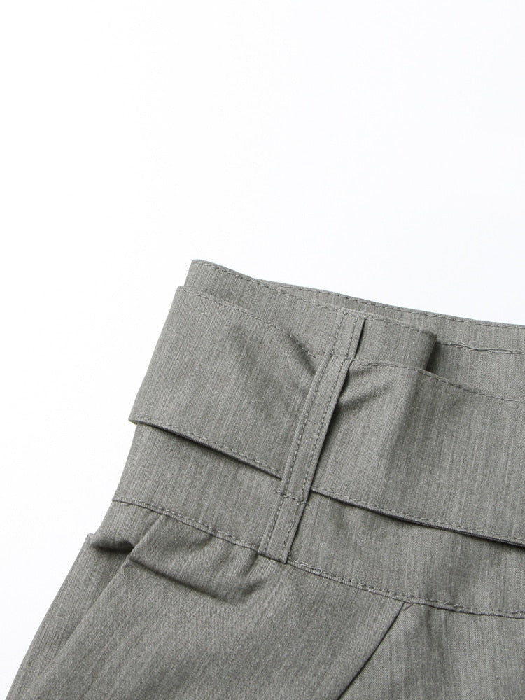 Daily Elegant Pleats Women's High Waist Wide Leg Trousers