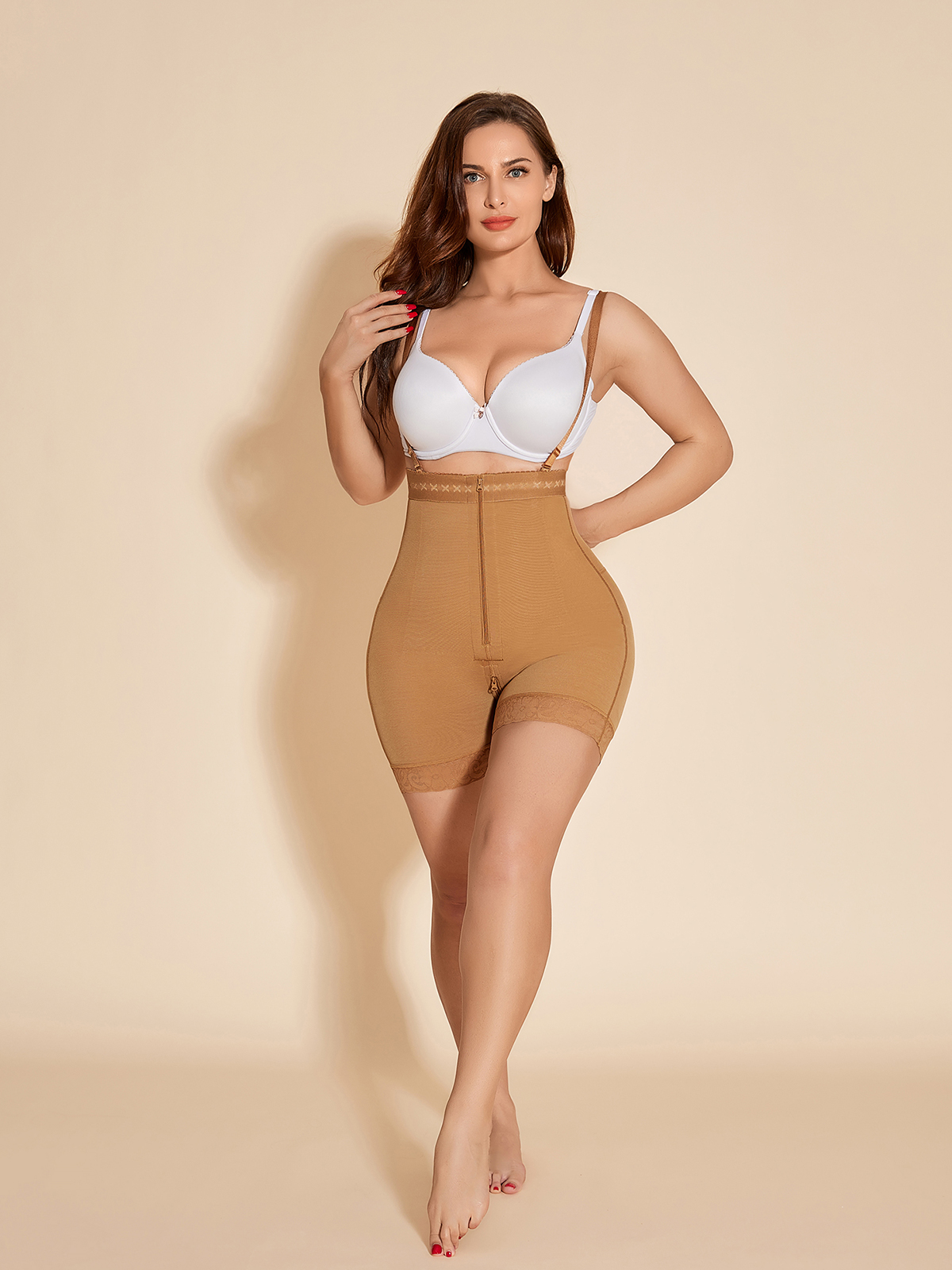 Butt Lifter Shapewear Shorts Crotch with Zipper Ref 1008