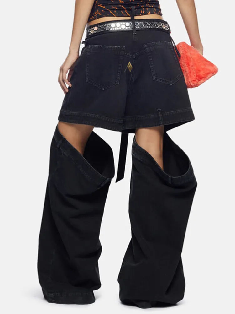 High Street Denim: Jeans with Hollow Out Patchwork Design