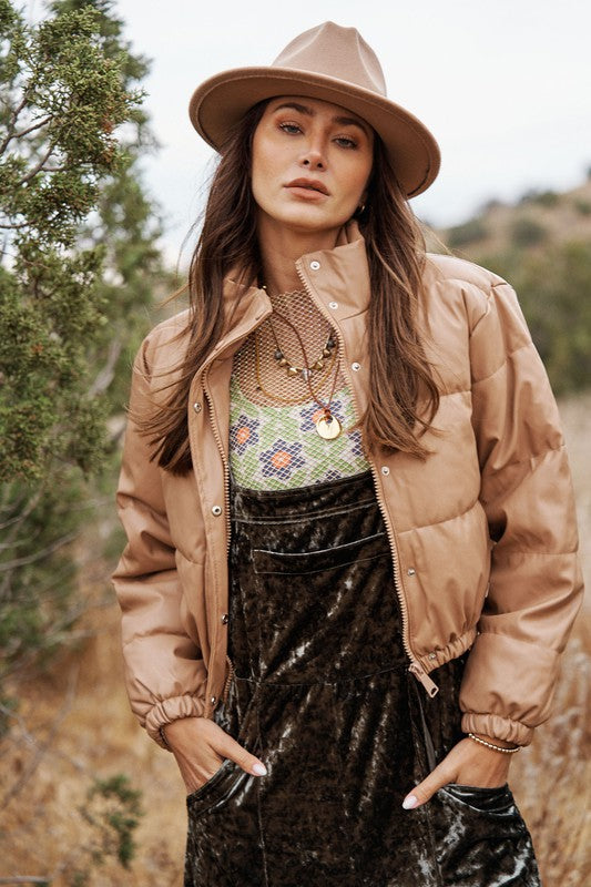 Harmony in Autumn Jacket in Tan