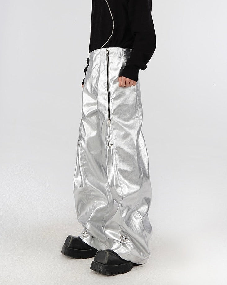 Unisex New Casual Custom Design Zipper Pants