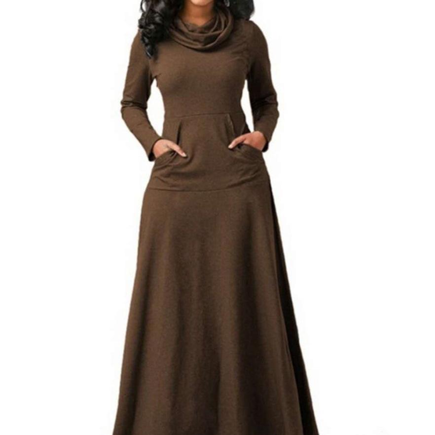 Simple Swing Hoodie Maxi Dress