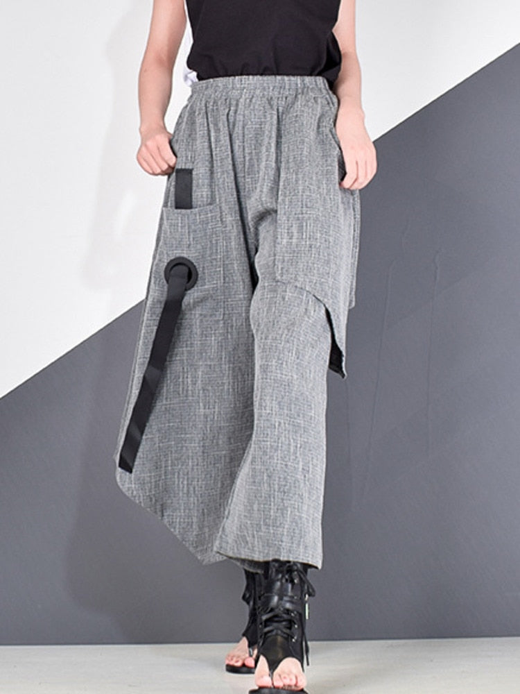 Trendy Chic High Waist Wide Leg Pants