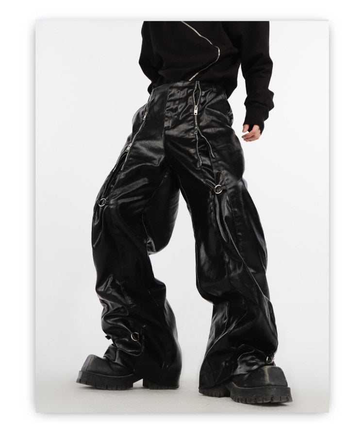 Unisex New Casual Custom Design Zipper Pants